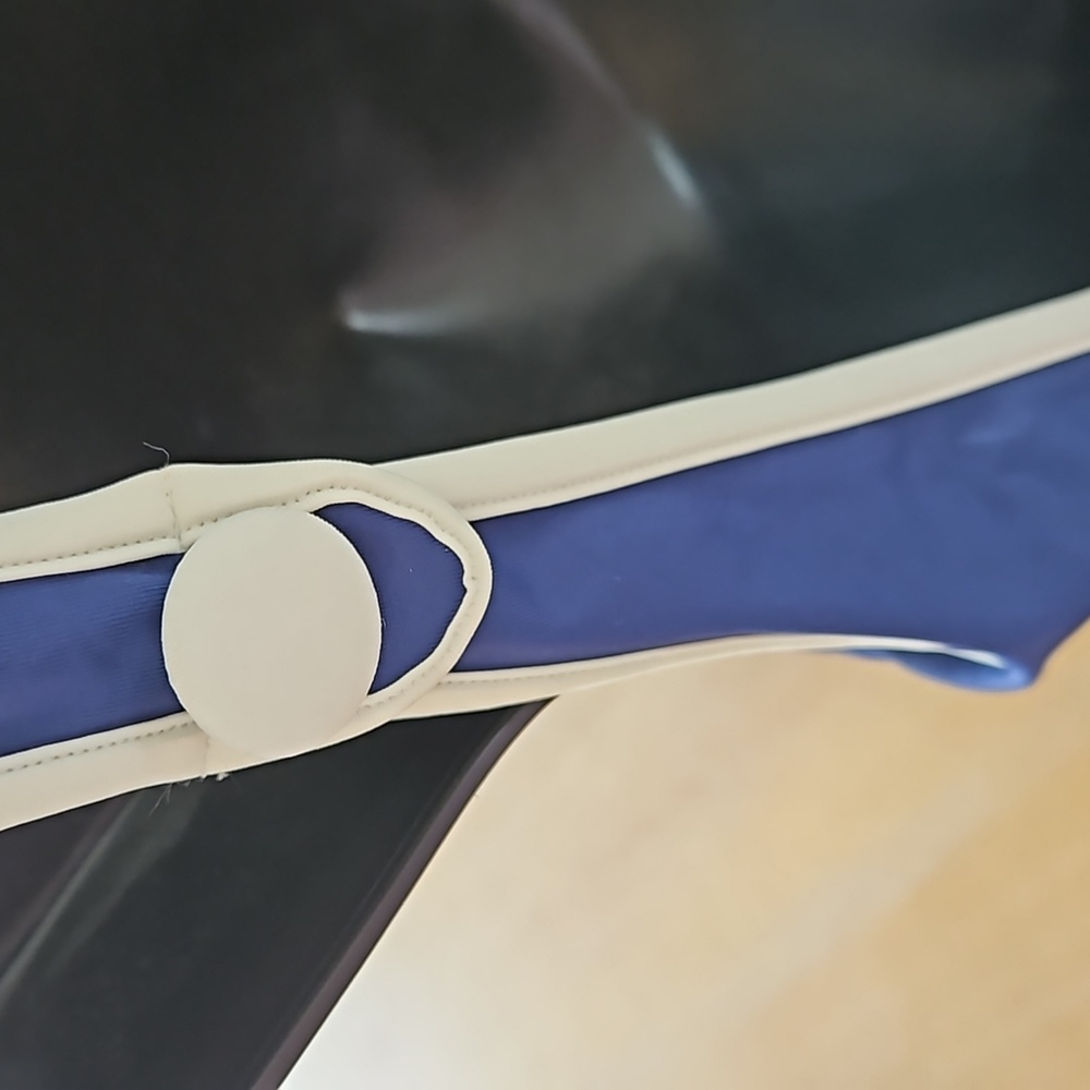 Never Worn Solid And Striped One Piece Swimsuit - image 3